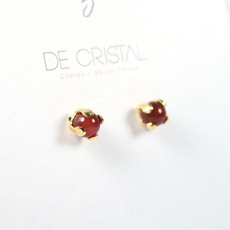 Aretes cornalina- motivación