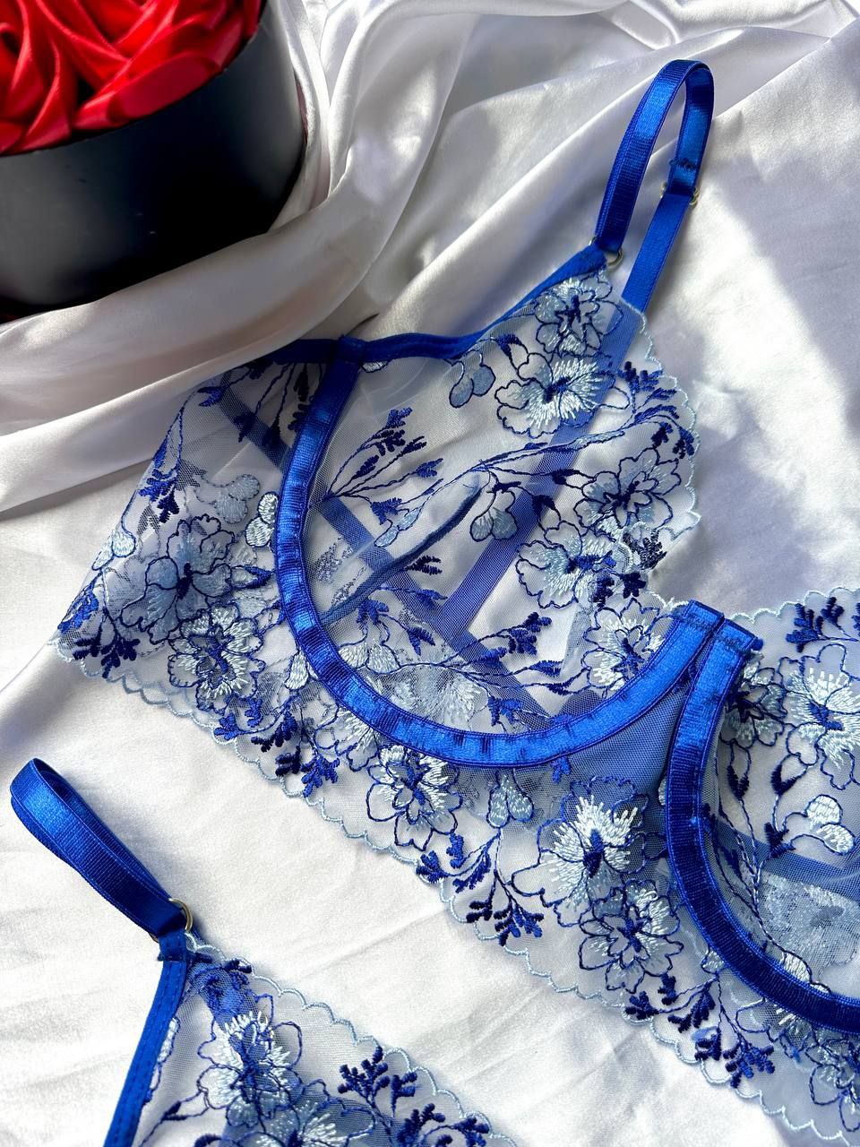 SET FLORES AZUL