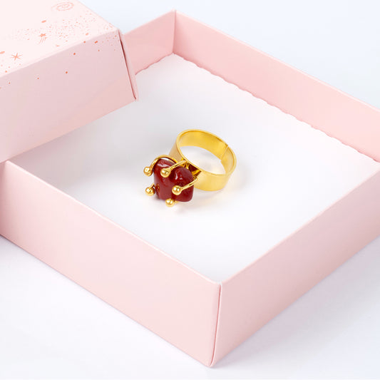 Anillo jaspe rojo